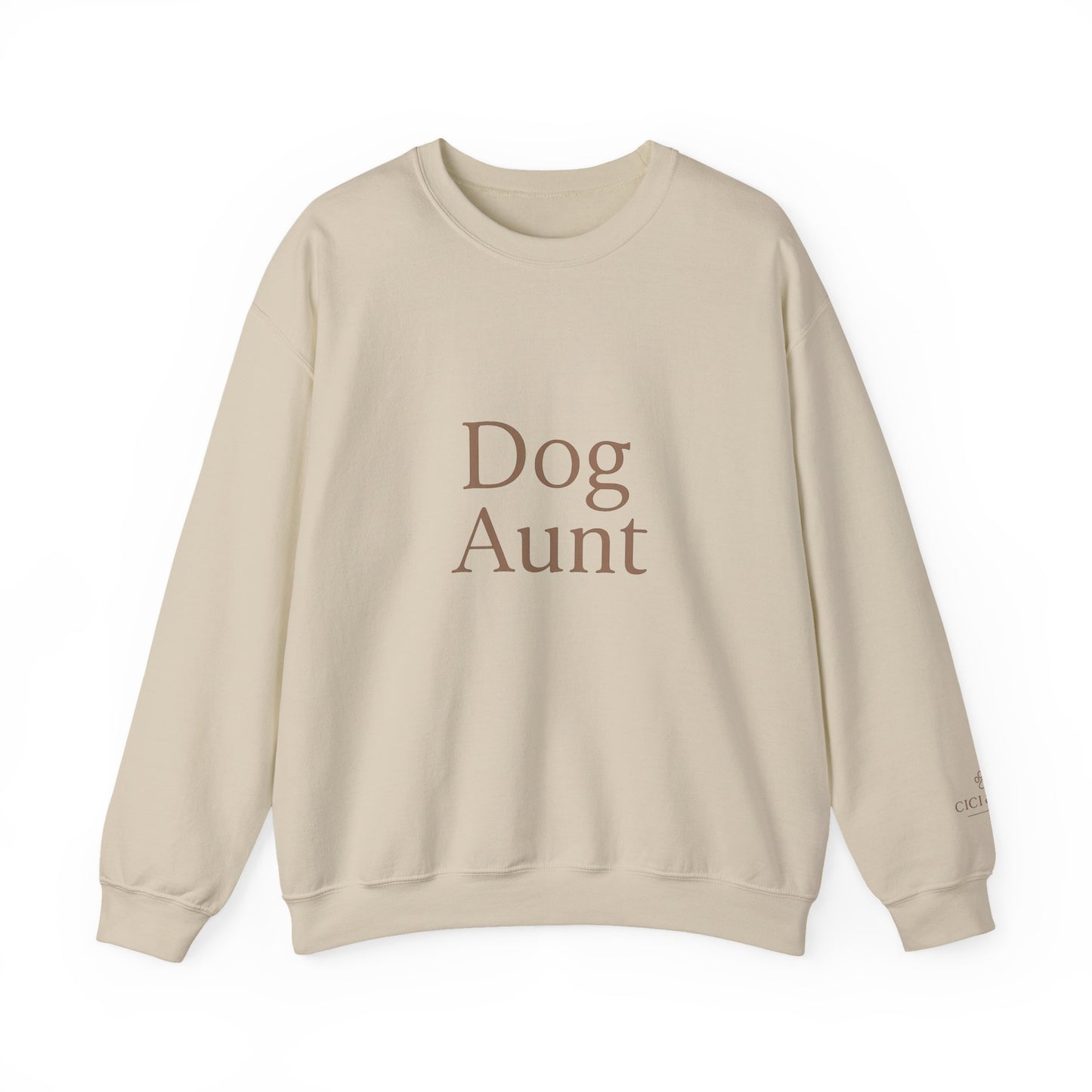 Dog Aunt Sweatshirt — Minimalist Cozy Crewneck for Dog Lovers