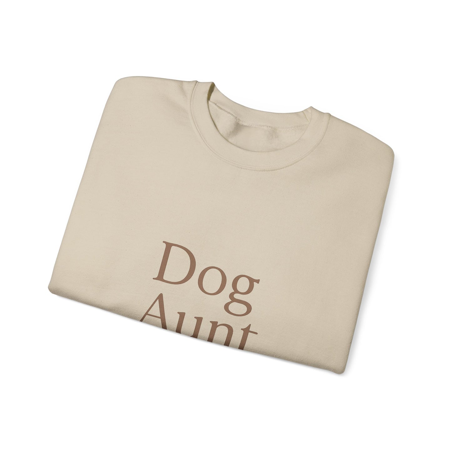Dog Aunt Sweatshirt — Minimalist Cozy Crewneck for Dog Lovers