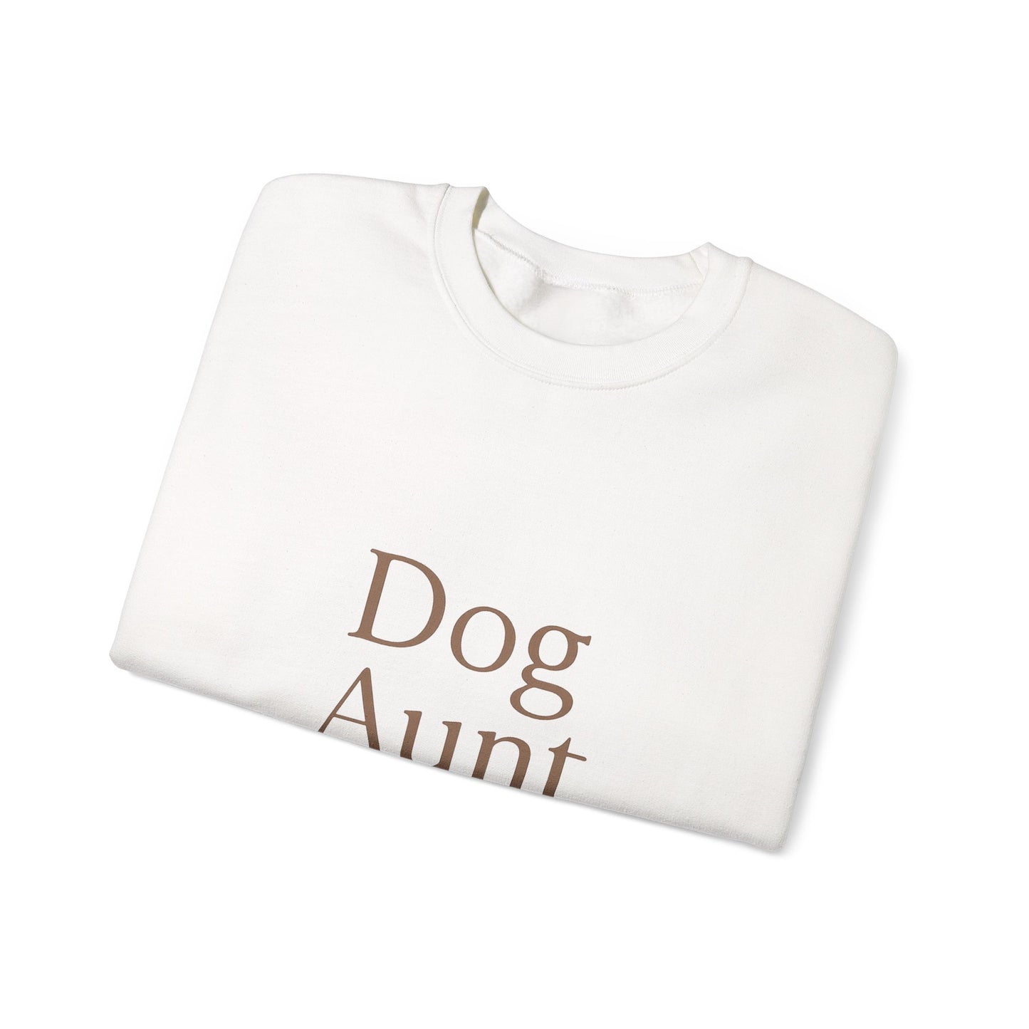 Dog Aunt Sweatshirt — Minimalist Cozy Crewneck for Dog Lovers