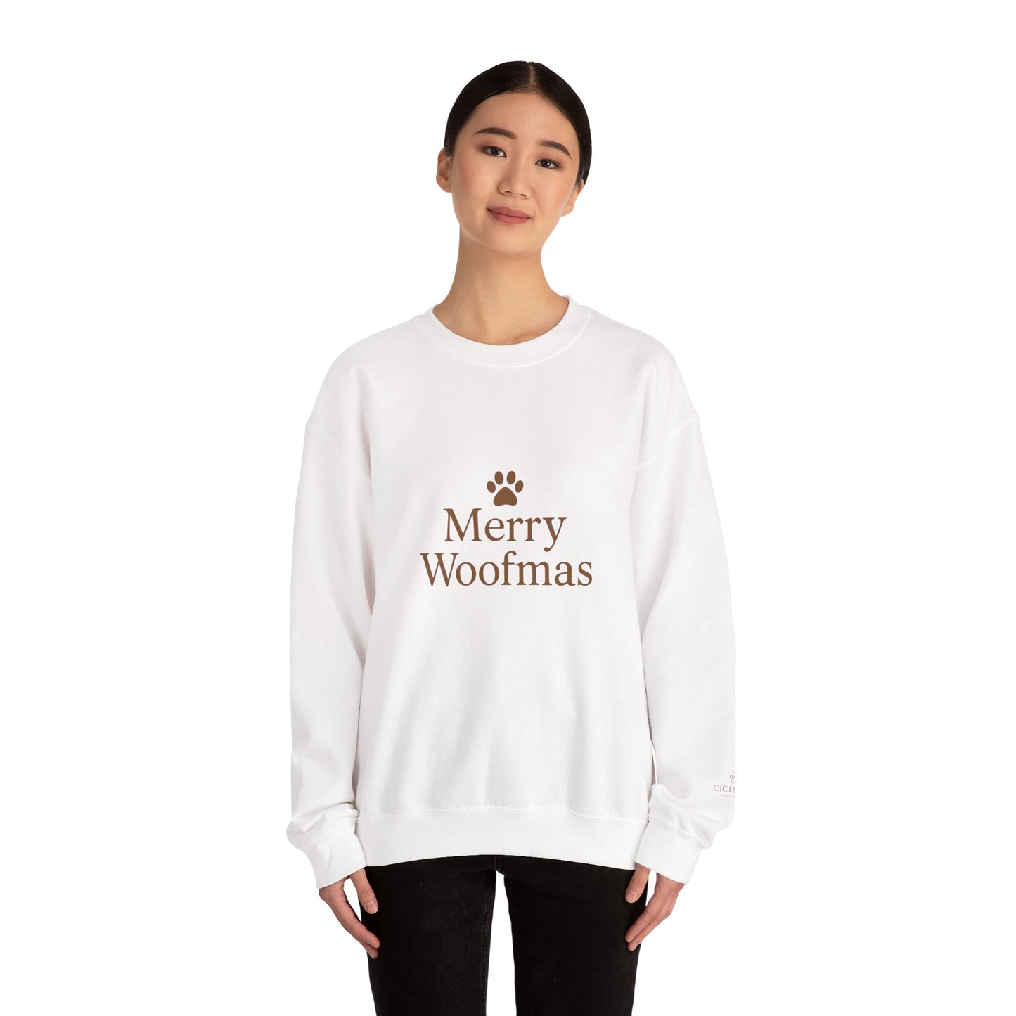 Merry Woofmas Sweatshirt — Holiday Dog Lover Crewneck